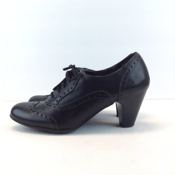 Eurostep 'Gabrielle' Black Retro Rockabilly Pin-up Heels - Picture 2 of 16